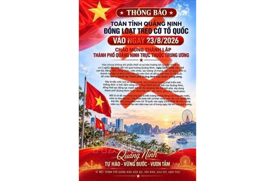Thông tin toàn tỉnh Quảng Ninh đồng loạt treo cờ Tổ quốc ngày 23/8 là tin giả