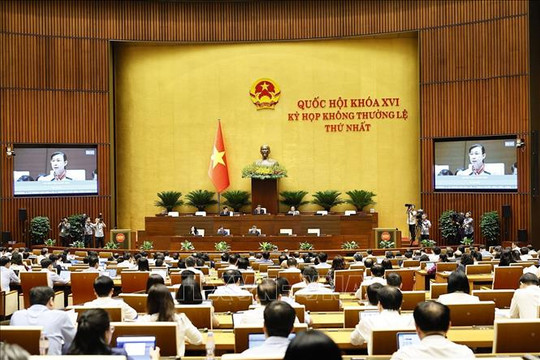 Thông cáo báo chí số 3, Kỳ họp không thường lệ thứ nhất, Quốc hội khóa XVI