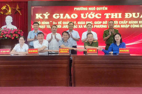 Phường Ngô Quyền triển khai mô hình '3+', hạn chế tái phạm