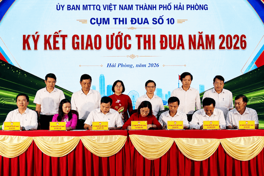 Cụm thi đua số 10 Ủy ban MTTQ Việt Nam thành phố ký giao ước thi đua
