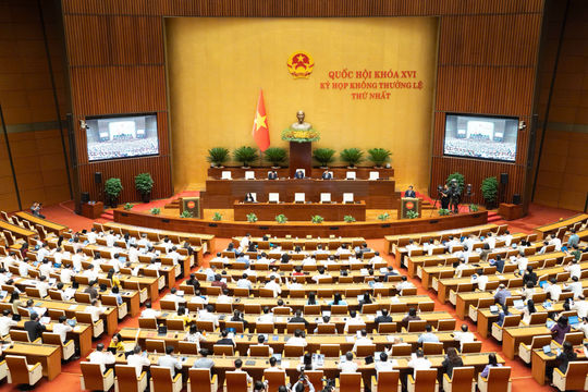 Thông cáo báo chí số 4, Kỳ họp không thường lệ thứ Nhất, Quốc hội khóa XVI