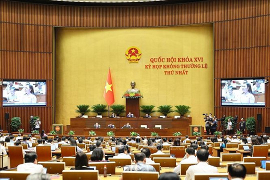 Thông cáo báo chí số 5, Kỳ họp không thường lệ thứ nhất, Quốc hội khóa XVI