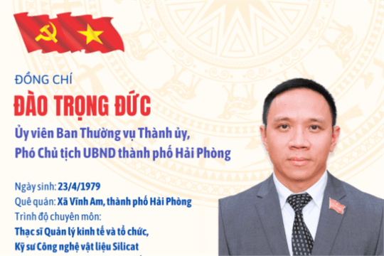 Tóm tắt quá trình công tác của đồng chí Phó Chủ tịch UBND thành phố Đào Trọng Đức