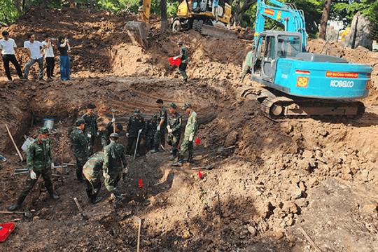 Quy tập thêm 11 bộ hài cốt liệt sĩ tại Công viên Lê Thị Riêng