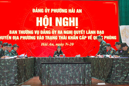 Phường Hải An diễn tập chiến đấu trong khu vực phòng thủ năm 2026