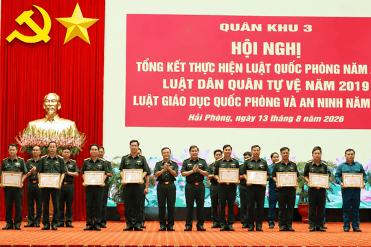 Quân khu 3 tổng kết 3 luật, xây dựng thế trận quốc phòng vững chắc
