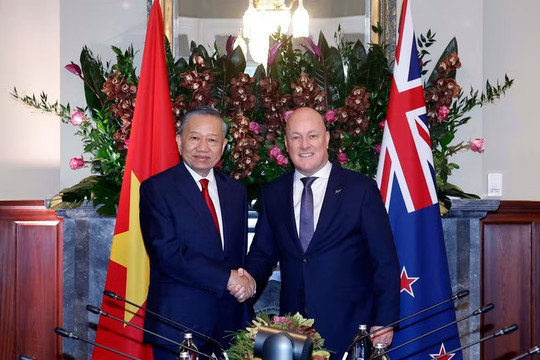 Tổng Bí thư, Chủ tịch nước Tô Lâm hội đàm với Thủ tướng New Zealand Christopher Luxon