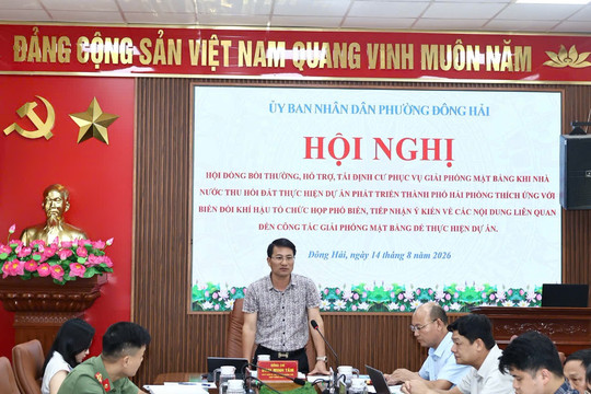 Đông Hải thu hồi hơn 41,6 ha đất thực hiện dự án thích ứng biến đổi khí hậu