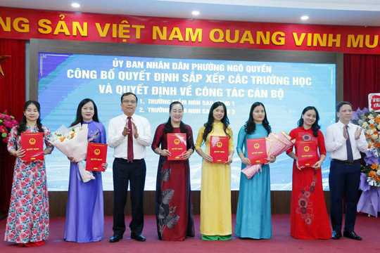 Nhiều địa phương ở Hải Phòng công bố quyết định sắp xếp trường học