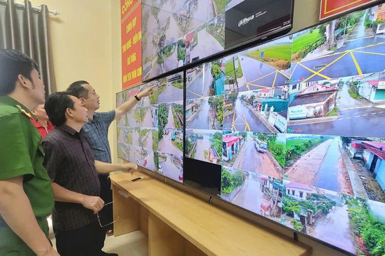 Xã Hồng Châu đưa vào sử dụng hệ thống camera giám sát an ninh