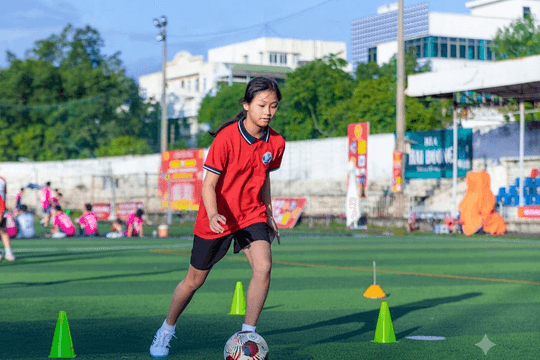 Nữ cầu thủ Trung tâm Bóng đá Hoàng Đức được tuyển vào U14 Việt Nam
