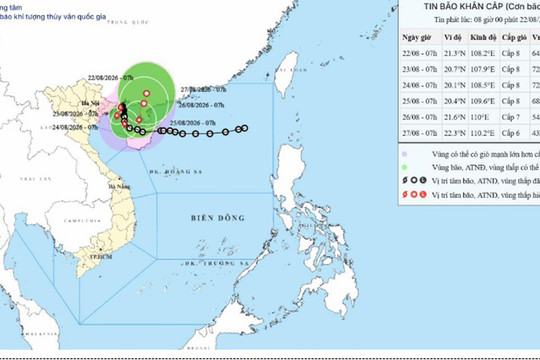 Storm Narra approaches Hai Phong, about 140 km from Bach Long Vi Special Zone
