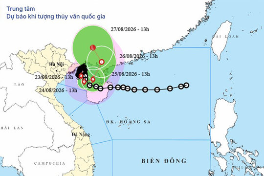 Bão số 4 giật cấp 11 trên vùng biển Quảng Ninh - Hải Phòng, tiếp tục gây mưa lớn