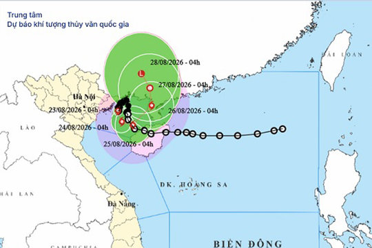 Bão số 4 áp sát Quảng Ninh - Hải Phòng, Đông Bắc Bộ mưa rất lớn