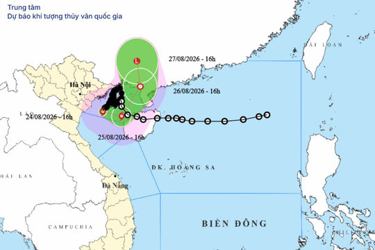 Bão số 4 xa dần đất liền Việt Nam, hướng về Trung Quốc