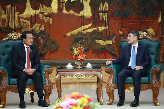 Thủ tướng Lê Minh Hưng tiếp Tổng Thanh tra Nhà nước Lào