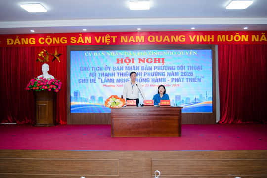 Chủ tịch UBND phường Ngô Quyền đối thoại với thanh niên
