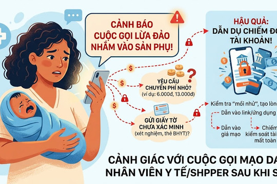 Cảnh giác cuộc gọi lừa đảo nhắm vào sản phụ