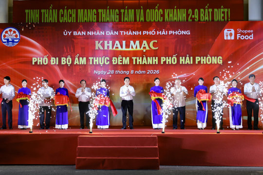 Hải Phòng khai mạc Phố đi bộ, ẩm thực đêm tại dải trung tâm