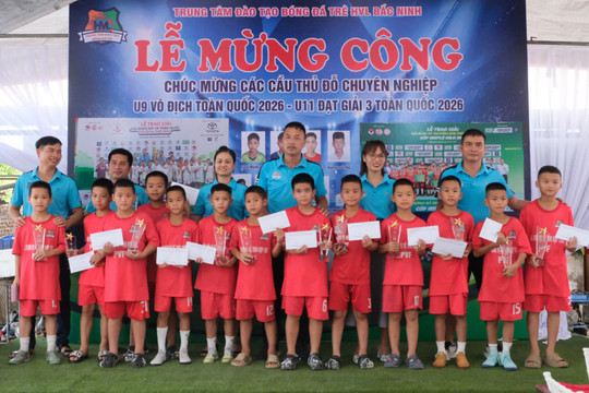Các cầu thủ Hải Phòng là nòng cốt vô địch U9 toàn quốc