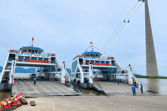 Phà Đồng Bài - Cái Viềng giảm chuyến từ tháng 9