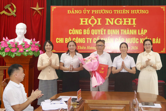 Đảng bộ phường Thiên Hương có chi bộ doanh nghiệp ngoài nhà nước đầu tiên trong nhiệm kỳ