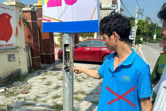 Công an xã Gia Lộc bắt giữ đối tượng trộm cắp dây cáp điện trong 22 cột đèn đường