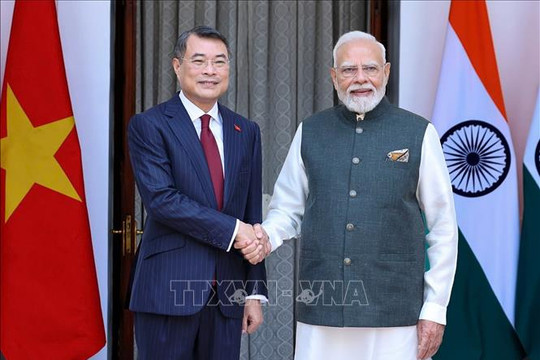 Thủ tướng Lê Minh Hưng hội đàm với Thủ tướng Ấn Độ Narendra Modi