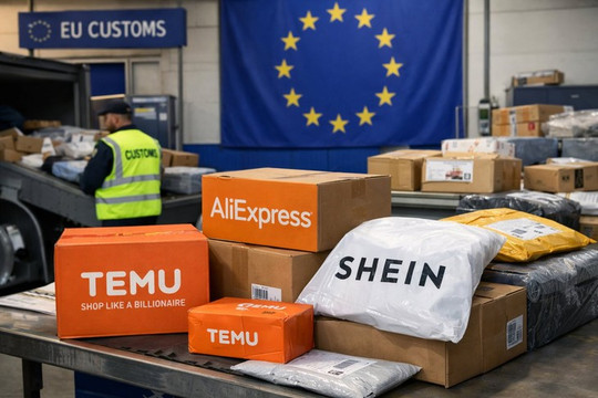 EU siết thuế quan, lượng đơn hàng giá rẻ Trung Quốc giảm mạnh