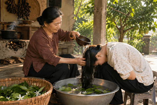 Vấn vương mùi hương trên tóc mẹ