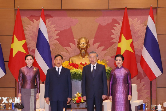 Tổng Bí thư, Chủ tịch nước Tô Lâm chủ trì Lễ đón chính thức Nhà vua Vương quốc Thái Lan và Hoàng hậu