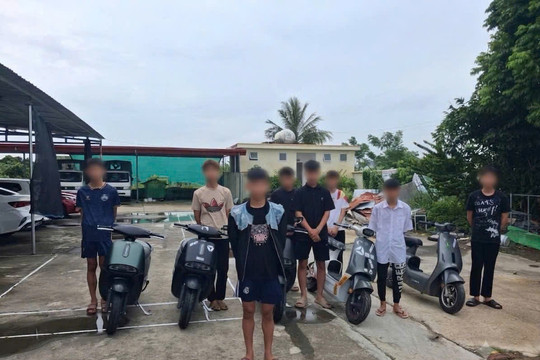 Xác minh nhóm thanh thiếu niên vi phạm giao thông tại Kiến Hải