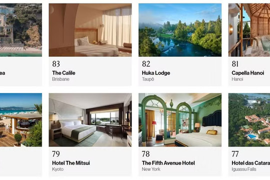 Capella Hanoi lọt danh sách 100 khách sạn tốt nhất thế giới