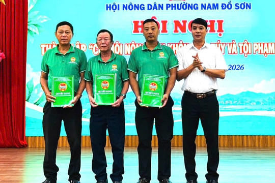 Nam Đồ Sơn ra mắt Chi hội nông dân không ma túy, tội phạm
