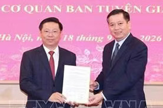 Đồng chí Trần Thanh Lâm giữ chức Bí thư Đảng ủy Cơ quan Ban Tuyên giáo Trung ương