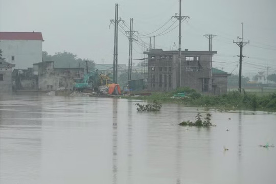 Hà Nội bác tin đồn vỡ đê tả Bùi