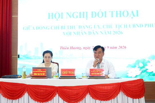 Lãnh đạo phường Thiên Hương đối thoại với nhân dân