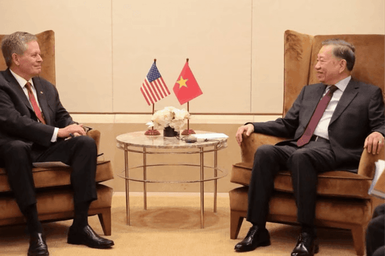 Tổng Bí thư, Chủ tịch nước Tô Lâm tiếp Thượng nghị sĩ Hoa Kỳ Steve Daines