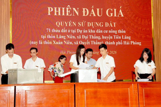Xã Quyết Thắng đấu giá thành công 59 thửa đất, thu hơn 110 tỷ đồng
