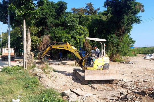 Hoàn thành giải tỏa 20 trường hợp vi phạm đất đai tại khu vực chợ An Đồng mới