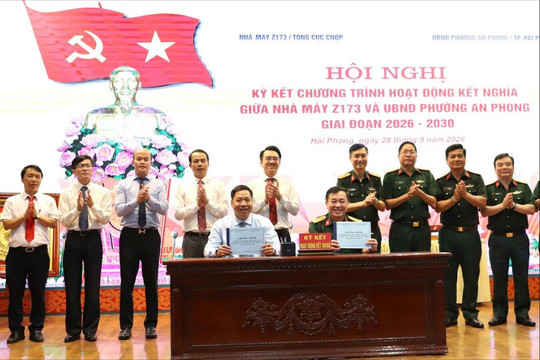 Nhà máy Z173 và UBND phường An Phong ký kết phối hợp