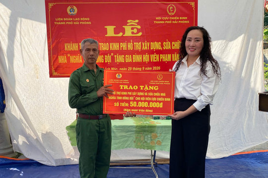 Khánh thành nhà ‘Nghĩa tình đồng đội’ tặng cựu chiến binh