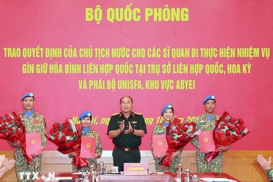 Việt Nam có thêm 2 sĩ quan đảm nhiệm vị trí chuyên gia tại Trụ sở Liên hợp quốc