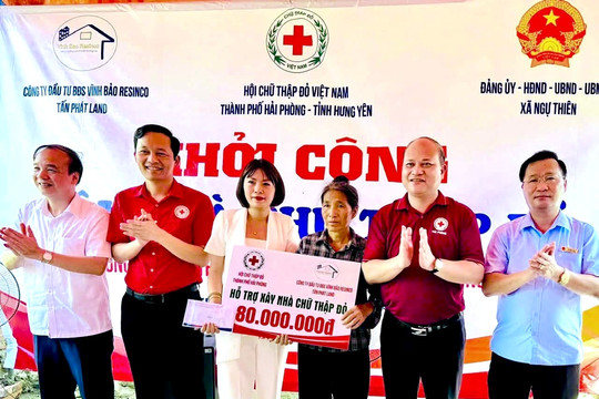 Hỗ trợ kinh phí xây nhà 'Chữ thập đỏ' tại tỉnh Hưng Yên