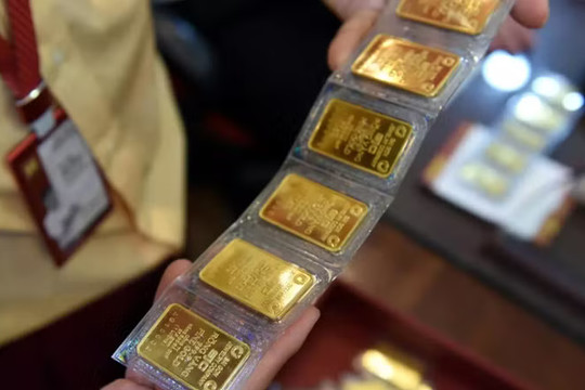 Giá vàng SJC không đổi 3 phiên liên tiếp