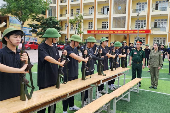 Đề xuất không tổ chức dạy Giáo dục quốc phòng và an ninh trực tuyến