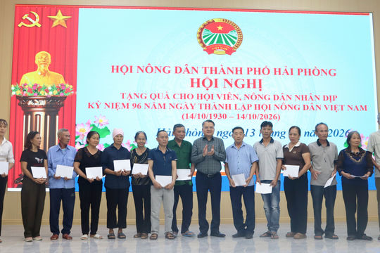 Hội Nông dân Hải Phòng trao 100 suất quà tặng hội viên khó khăn khu vực Thanh Hà