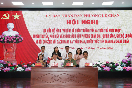 Phường Lê Chân ra mắt mô hình thượng tôn và tuân thủ pháp luật