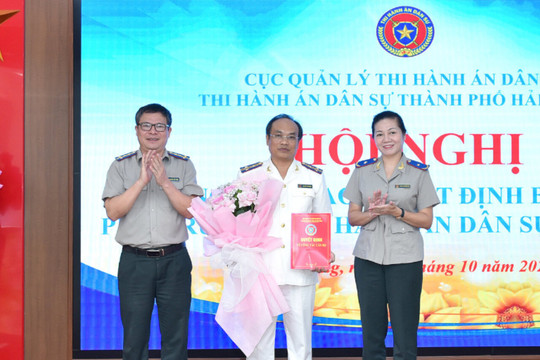 Đồng chí Nguyễn Thế Mạnh giữ chức Phó Trưởng Thi hành án Dân sự thành phố Hải Phòng