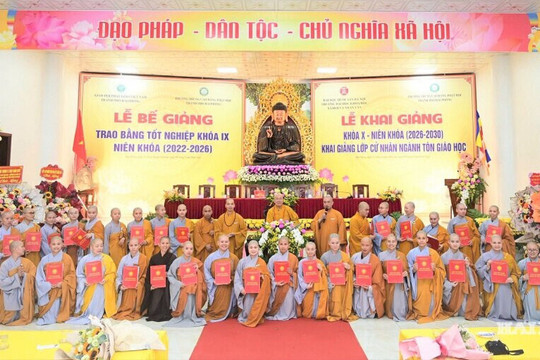 Trường Trung - Cao đẳng Phật học Hải Phòng đào tạo hơn 1.500 tăng, ni sinh trong 45 năm